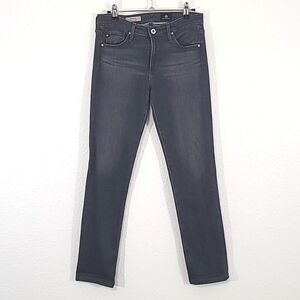 ADRIANO GOLDSCHMIED The Harper Essential Straight Gray Jeans, size 26R